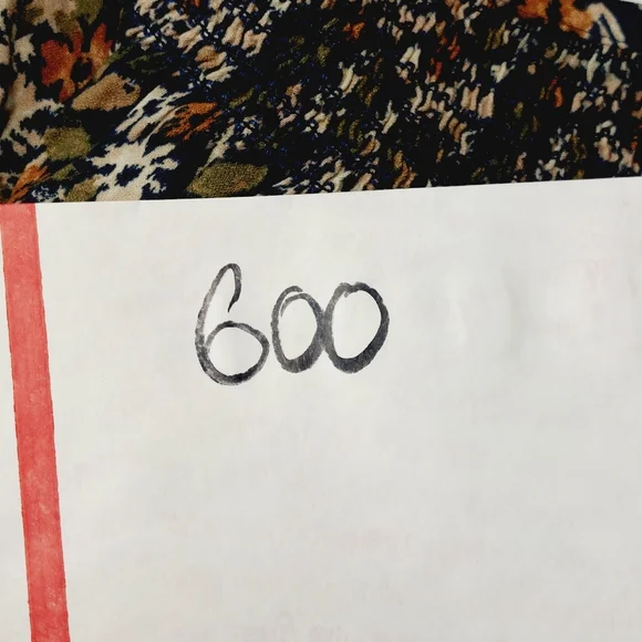 New Sonoma Blue Floral Elastic Scoop Neck Long Sleeves Blouse P600 - Picture 9 of 9